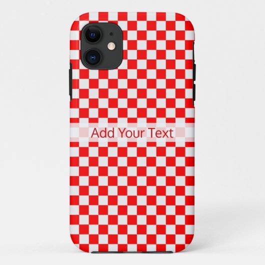Rood en wit Klassieke Checkerboard door STaylor Case-Mate iPhone Case (Achterkant)