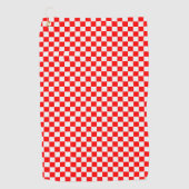 Rood en wit Klassieke Checkerboard door STaylor Golfhanddoek (Voorkant)