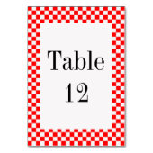 Rood en wit Klassieke Checkerboard door STaylor Kaart (Voorkant)