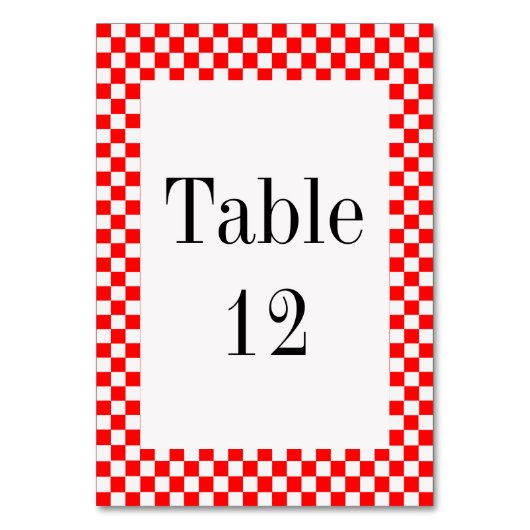 Rood en wit Klassieke Checkerboard door STaylor Kaart (Voorkant)