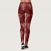Rood en wit klassieke liter, leggings (Achterkant)
