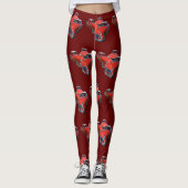 Rood en wit klassieke liter, leggings (Voorkant)