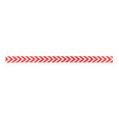 Rood en Wit Klein Grootte Verticaal Chevron Lint (Voorkant)