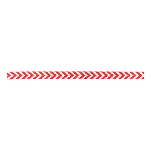 Rood en Wit Klein Grootte Verticaal Chevron Lint (Voorkant)