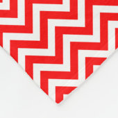 Rood en Wit Kleine Grootte Horizontale Chevron Fleece Deken (Hoek)