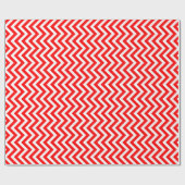 Rood en Wit Kleine Grootte Verticale Chevron Strep Cadeaupapier (Vlak)