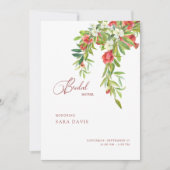 Rood en wit kleurrijk Vrijgezellenfeest van Toscan Kaart (Voorkant)