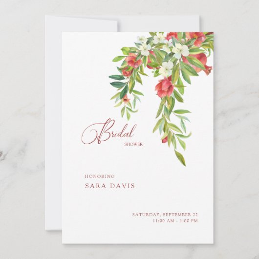 Rood en wit kleurrijk Vrijgezellenfeest van Toscan Kaart (Voorkant)