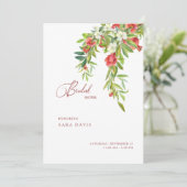 Rood en wit kleurrijk Vrijgezellenfeest van Toscan Kaart (Staand voorkant)