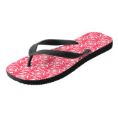 Rood en Wit Kordaat Patroon Teenslippers (Schuin)