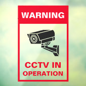 Rood en Wit Kordaat Waarschuwingsbeveiliging Metal Raamsticker (Vel 3)