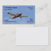 Rood en wit laag vleugelvlak visitekaartje (Voorkant / Achterkant)