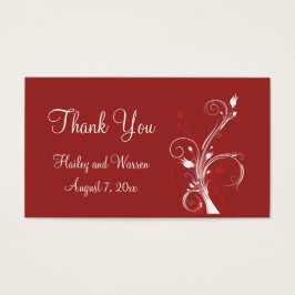 Rood en wit Label Visitekaartje