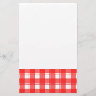 Rood en wit land met strips briefpapier