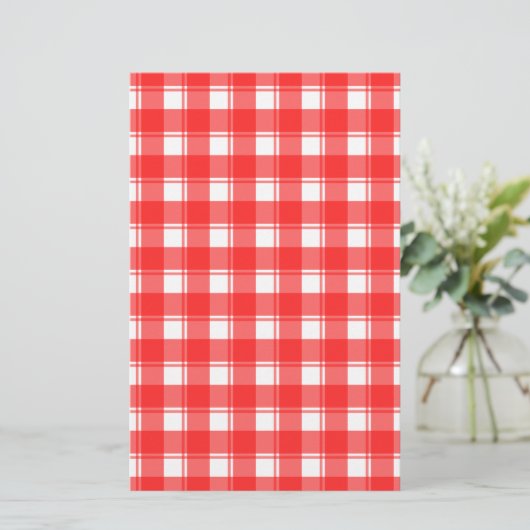 Rood en wit land met strips briefpapier (Staand voorkant)