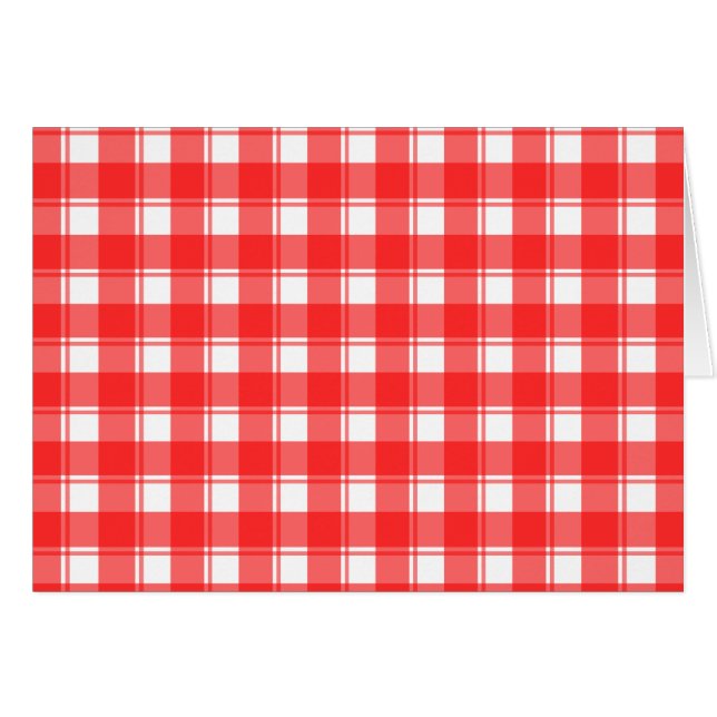 Rood en wit landelijk gestreept geruit (Voorkant Horizontaal)