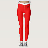 Rood en wit leggings (Voorkant)