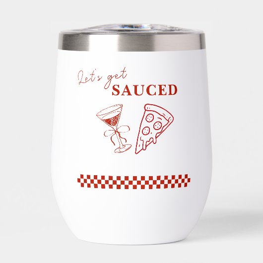 Rood en wit Let's Get Sauced Bachelorette (Voorkant)
