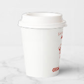 Rood en wit Let's Get Sauced Bachelorette Papieren Bekers (Rechts)