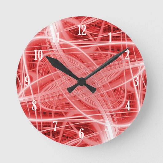 Rood en wit licht ronde klok (Voorkant)
