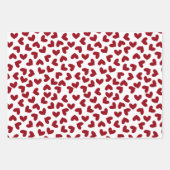 Rood en wit liefde hart patroon liefde harten inpakpapier vel (Voorkant 3)