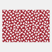 Rood en wit liefde hart patroon liefde harten inpakpapier vel (Voorkant 2)
