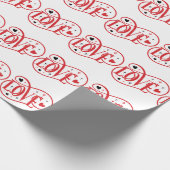 Rood en Wit LIEFDE Woordkunst Cadeaupapier (Hoek)