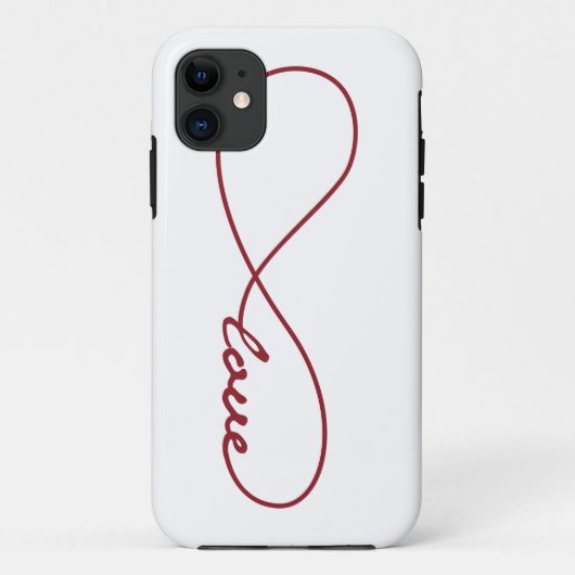 Rood en wit liefdesoneindig iPhone draagtas Case-Mate iPhone Case (Achterkant)
