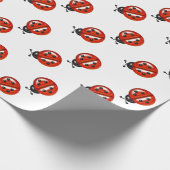 Rood en wit lieveheersbeestje inpakpapier (Hoek)