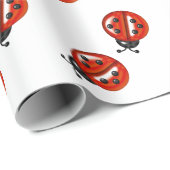 Rood en wit lieveheersbeestje inpakpapier (Rol Hoek)