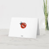 Rood en wit lieveheersbeestje notitiekaarten (Achterkant)