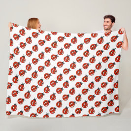 Rood en wit lieveheersbeestjes gooien deken