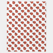 Rood en wit lieveheersbeestjes gooien deken (Voorkant)