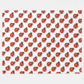 Rood en wit lieveheersbeestjes gooien deken (Voorkant (Horizontaal))