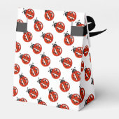 Rood en wit lieveheersbeestjes partij gunstbox bedankdoosjes (Achterkant)