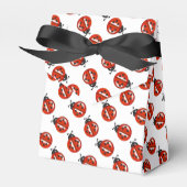 Rood en wit lieveheersbeestjes partij gunstbox bedankdoosjes (Voorkant Zijde)