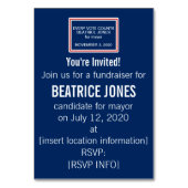 Rood en wit Lijst-fondsenwervingsuitnodiging Kaart (Voorkant)