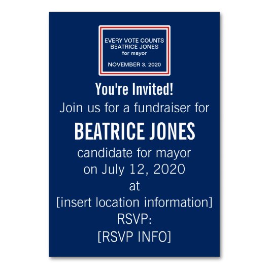 Rood en wit Lijst-fondsenwervingsuitnodiging Kaart (Voorkant)