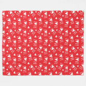 Rood en Wit LOVE Schrift Fleece Deken (Voorkant (Horizontaal))