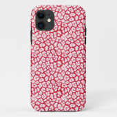 Rood en wit luipaardprint Case-Mate iPhone case (Achterkant)