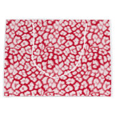 Rood en wit luipaardprint groot cadeauzakje (Voorkant)