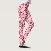 Rood en wit luipaardprint leggings (Rechts)