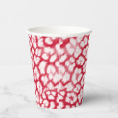 Rood en wit luipaardprint papieren bekers (Rechts)