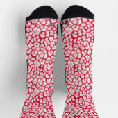 Rood en wit luipaardprint sokken (Top)