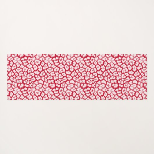 Rood en wit luipaardprint yogamat (Achterkant (horizontaal))