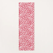 Rood en wit luipaardprint yogamat (Voorkant)