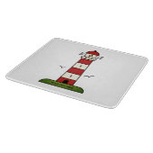 Rood en wit maritieme uitkijktoren vuurtoren snijplank (Hoek)