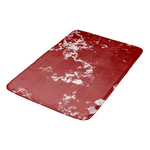 Rood en Wit Marmer abstract Badmat