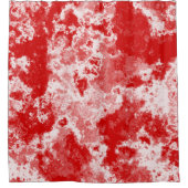 Rood en Wit Marmer abstract Douchegordijn (Voorkant)
