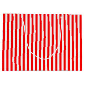 Rood en Wit Medium Grootte Verticale Strepen Groot Cadeauzakje (Achterkant)